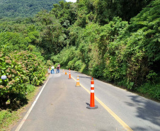 Estrada da Graciosa tem frentes de trabalho em quatro quilômetros