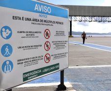 Porto de Paranaguá ganha nova sinalização horizontal e vertical na faixa primária