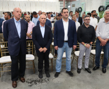 Governador Carlos Massa Ratinho Junior na inauguração do Terminal Portuário da Klabin em Paranaguá