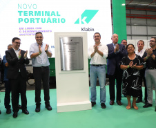 Governador Carlos Massa Ratinho Junior na inauguração do Terminal Portuário da Klabin em Paranaguá