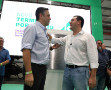 Governador Carlos Massa Ratinho Junior na inauguração do Terminal Portuário da Klabin em Paranaguá