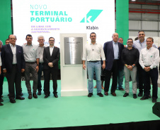 Governador Carlos Massa Ratinho Junior na inauguração do Terminal Portuário da Klabin em Paranaguá