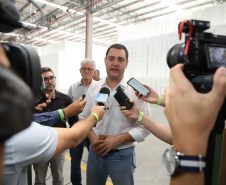 Governador Carlos Massa Ratinho Junior na inauguração do Terminal Portuário da Klabin em Paranaguá