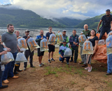 Soltura de peixe surubim na da 7ª Copa Iguaçu de Pesca Esportiva