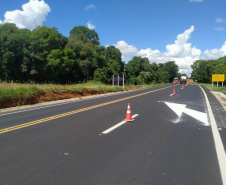 Obras de ampliação da PRC-280 com terceiras faixas são concluídas 