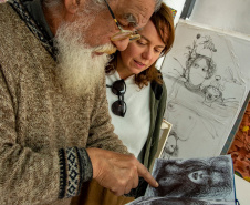 “Bota-fora do Retta” marca despedida do artista da residência na Academia Alfredo Andersen