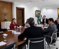 Governador Carlos Massa Ratinho Junior com Procurador Geral do Trabalho Dr José de Lima Ramos Pereira