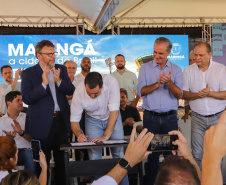  O governador Carlos Massa Ratinho Junior anunciou o início da usina fotovoltaica no aeroporto de Maringá.