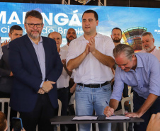  O governador Carlos Massa Ratinho Junior anunciou o início da usina fotovoltaica no aeroporto de Maringá.