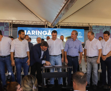  O governador Carlos Massa Ratinho Junior anunciou o início da usina fotovoltaica no aeroporto de Maringá.