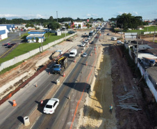 Com vigas concretadas, novo viaduto de São José dos Pinhais registra avanço das obras 