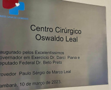 Estado entrega novo centro cirúrgico da Santa Casa de Cambará