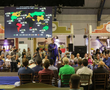 O governador Carlos Massa Ratinho Junior participou da abertura da ExpoFrísia, em Carambeí.