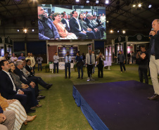 O governador Carlos Massa Ratinho Junior participou da abertura da ExpoFrísia, em Carambeí.