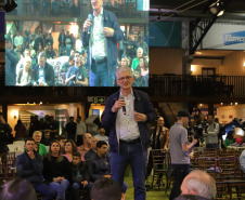 O governador Carlos Massa Ratinho Junior participou da abertura da ExpoFrísia, em Carambeí.