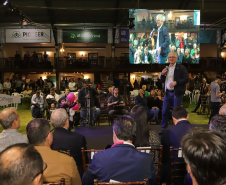 O governador Carlos Massa Ratinho Junior participou da abertura da ExpoFrísia, em Carambeí.