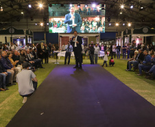 O governador Carlos Massa Ratinho Junior participou da abertura da ExpoFrísia, em Carambeí.