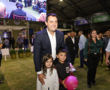 O governador Carlos Massa Ratinho Junior participou da abertura da ExpoFrísia, em Carambeí.