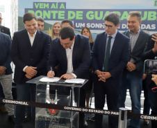 O Governador Carlos Massa Ratinho Junior anunciou a emissão da licença ambiental prévia para a construção da Ponte de Guaratuba, no Litoral do Paraná. 