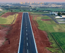 Reforma da pista do aeroporto de Arapongas chega a 90% de execução