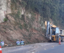 Detonação de rochas em União da Vitória