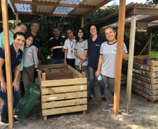 Portos do Paraná instala duas novas composteiras em escolas da Ilha do Mel