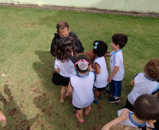  Em parceria com a Secretaria Municipal de Educação, Polícia Penal auxilia em projeto educativo sobre fauna em CMEIs de Maringá