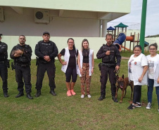  Em parceria com a Secretaria Municipal de Educação, Polícia Penal auxilia em projeto educativo sobre fauna em CMEIs de Maringá