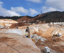 Mineração Fiorese, em Rio Branco do Sul, na Região Metropolitana de Curitiba