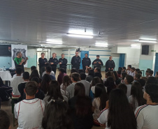 PPPR aplica projeto preventivo contra o crime e a violência em escolas estaduais de Laranjeiras do Sul