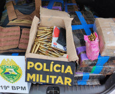 Polícia Militar apreende mais de mil munições de fuzil e 432 quilos de maconha em São José das Palmeiras