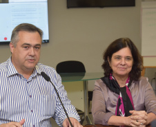 A ministra da Saúde, Nísia Trindade, visitou as instalações da Secretaria de Estado da Saúde (Sesa) nível central nesta terça-feira (25)