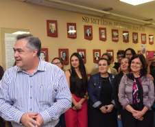 A ministra da Saúde, Nísia Trindade, visitou as instalações da Secretaria de Estado da Saúde (Sesa) nível central nesta terça-feira (25)