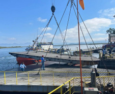 Substituição de ponte flutuante na travessia do Ferry Boat de Guaratuba