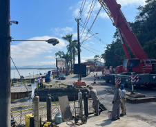 Substituição de ponte flutuante na travessia do Ferry Boat de Guaratuba