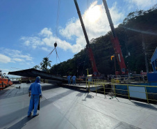 Substituição de ponte flutuante na travessia do Ferry Boat de Guaratuba