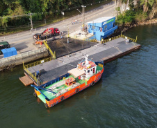 Ferry boat de Guaratuba opera normalmente após troca de ponte 