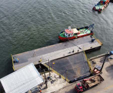 Ferry boat de Guaratuba opera normalmente após troca de ponte 