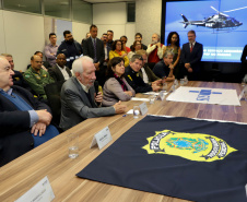 Vice Governador Darci Piana participa  de encontro com os parceiros envolvidos na retomada do Serviço Aeromédico da PRF no Paraná - Foto: Ari Dias/AEN