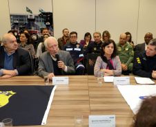 Vice Governador Darci Piana participa  de encontro com os parceiros envolvidos na retomada do Serviço Aeromédico da PRF no Paraná - Foto: Ari Dias/AEN