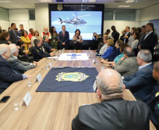Vice Governador Darci Piana participa  de encontro com os parceiros envolvidos na retomada do Serviço Aeromédico da PRF no Paraná - Foto: Ari Dias/AEN
