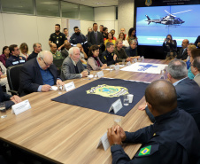 Vice Governador Darci Piana participa  de encontro com os parceiros envolvidos na retomada do Serviço Aeromédico da PRF no Paraná - Foto: Ari Dias/AEN