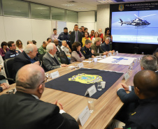 Vice Governador Darci Piana participa  de encontro com os parceiros envolvidos na retomada do Serviço Aeromédico da PRF no Paraná - Foto: Ari Dias/AEN