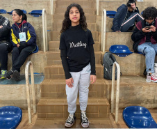 A atleta Eduarda Goes Guardiano, a Duda, de 12 anos, foi campeã dos Jogos Escolares do Paraná (JEPs), na modalidade Wrestling - categoria feminino até 39 kg, no último final de semana, em Maringá.