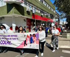 GUARAPUAVA - 22 - 07- 2023 - programação da Campanha Paraná Unido no Combate ao Feminicídio