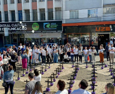 GUARAPUAVA - 22 - 07- 2023 - programação da Campanha Paraná Unido no Combate ao Feminicídio