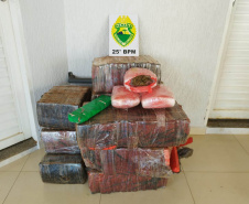Polícia apreende mais de 157 kg de maconha em abordagem na PR-323