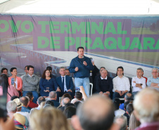 O governador Carlos Massa Ratinho Junior inaugurou neste sábado (05) o novo terminal de ônibus metropolitano de Piraquara, na Região Metropolitana de Curitiba (RMC). 