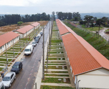 Lapa, 10 de agosto de 2023 - O governo do Paraná realiza na Lapa a entrega de 118 moradias populares, sendo 94 por meio do programa Casa Fácil.