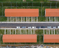 Lapa, 10 de agosto de 2023 - O governo do Paraná realiza na Lapa a entrega de 118 moradias populares, sendo 94 por meio do programa Casa Fácil.